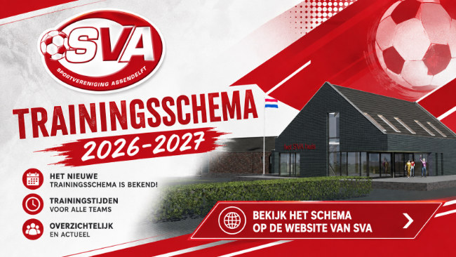 Trainingsschema seizoen 2026-2027