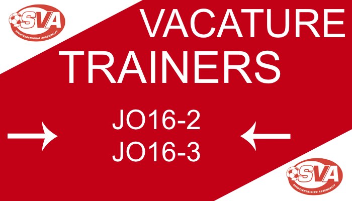 Vacature Trainers JO16-2 en JO16-3